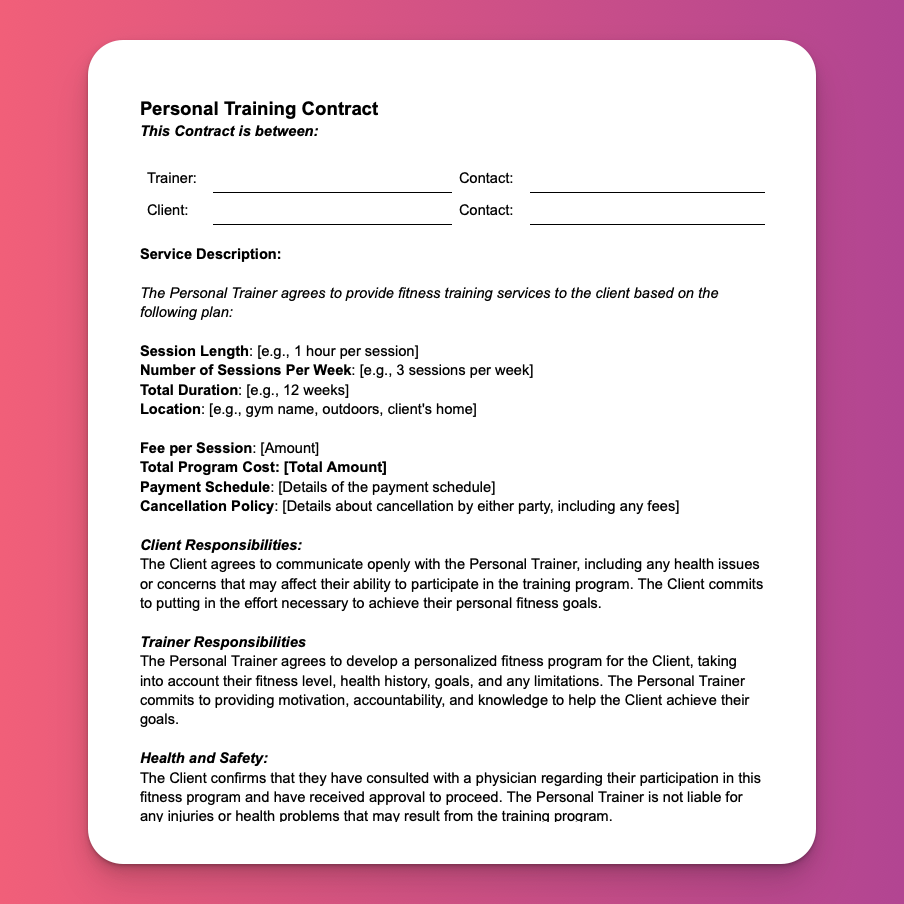 Contract Template preview